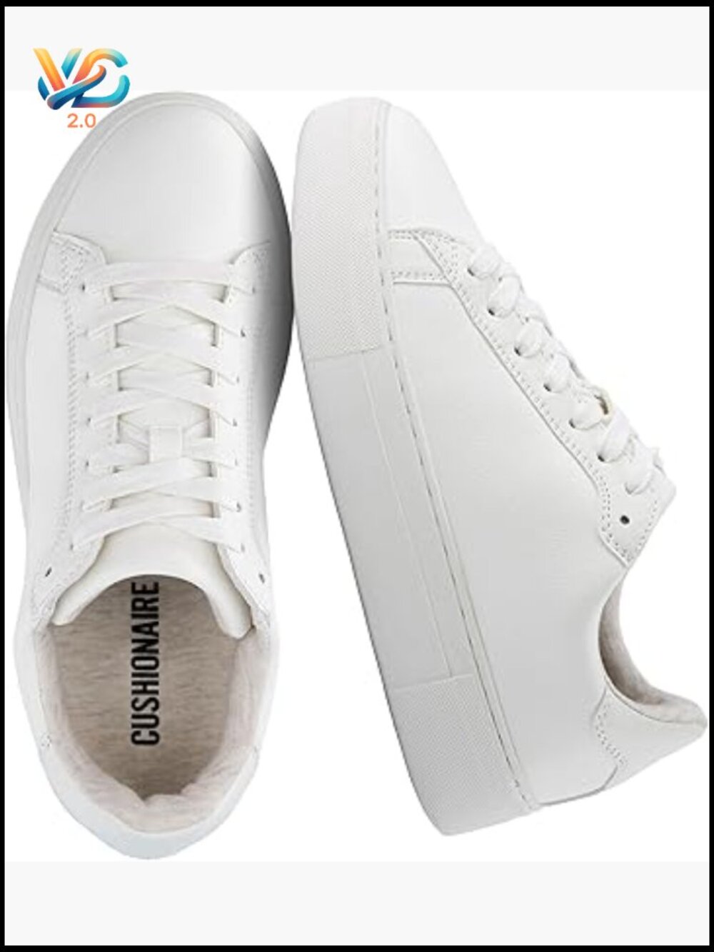 Vegan Leather Lace Up Platform Sneakers Cushioned Comfort Wide Widths